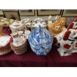 A C19th Spode 'Italian' pattern lidded two handled tureen & soup ladle, 12 Coleport 'Floral' pattern