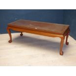 Chinese hardwood occasional table on claw & ball feet 44H x 120W cm PLEASE always check condition
