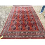 Shah Abbas red ground rug with multi coloured decoration 300 x 200 cm PLEASE always check