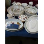 Qty of Royal Worcester 'Evesham' pattern tableware's to include casserole dishes, tureens &