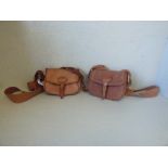 2 'Brady' canvas & leather cartridge bags PLEASE always check condition PRIOR to bidding or email us