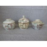 Three late Qing Chinese teapot with lid PLEASE always check condition PRIOR to bidding or email us