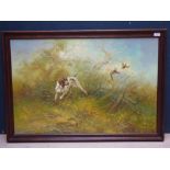 'Kingman' (C20th) 'Pointer Chasing up Game Birds', oil on canvas, signed PLEASE always check