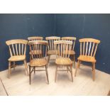 7 various Windsor style kitchen chairs PLEASE ALWAYS CHECK CONDITION PRIOR TO BIDDING