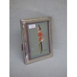 Pastel drawing of an Officer in silver plate photo frame 17H x 12W cm PLEASE ALWAYS CHECK