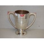 Hallmarked silver trophy with engraved inscription 'The Governer General's Cup, presented to The