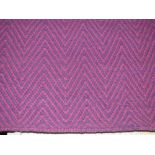 Jute carpet, violet and hot pink herring bone design 240x330 cm