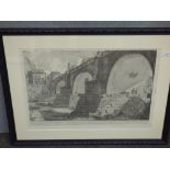After Piranesi - black & white engraving of a Viaduct PLEASE ALWAYS CHECK CONDITION PRIOR TO