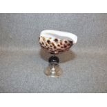 Silver cowrie shell bon bon dish 8 x 8 cm PLEASE ALWAYS CHECK CONDITION PRIOR TO BIDDING