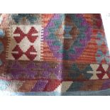 Kunduz Kilim fusion of contemporary colour 181x66 cm