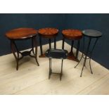 Pair of occasional tables & 3 various occasional tables PLEASE ALWAYS CHECK CONDITION PRIOR TO