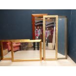 Pair of contemporary gilt frame mirrors & 3 various mirrors PLEASE ALWAYS CHECK CONDITION PRIOR TO