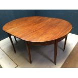Mahogany D-end dining table with 1 extra leaf PLEASE ALWAYS CHECK CONDITION PRIOR TO BIDDING