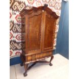 African stinkwood cabinet with single drawer on claw & ball feet PLEASE ALWAYS CHECK CONDITION PRIOR