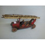 Vintage tin plate toy vehicle of a fire engine PLEASE ALWAYS CHECK CONDITION PRIOR TO BIDDING