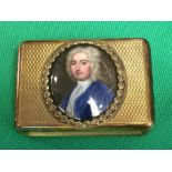 George III silver gilt portrait mounted snuff box POSSIBLY by 'David Hennell', London 1810, t