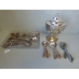 Qty of various silver plated cutlery & silver plated trophy PLEASE ALWAYS CHECK CONDITION PRIOR TO