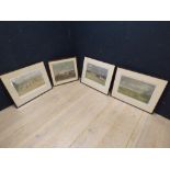 After Lionel Edwards, three coloured prints, hunting scenes, signed in pencil on mount, framed and