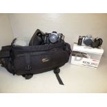 Canon EOS 650 camera with bag of accessories & Canon EOS 300D camera in original box