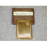 18ct gold vesta case set with diamond initial 'M', London hallmarked 1930, 47g