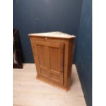 Victorian pine corner cabinet 108H x 90W cm