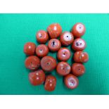 Qty of red coral beads
