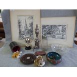 Qty of various collectables incl. silver plate, glass & leather etc.