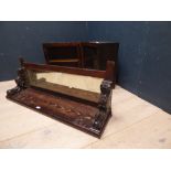 Oak shelf and glass fronted hinged cabinet, provenance: from a sea chest belonging to vendor's