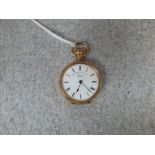 9ct gold open face pocket watch by 'Lancashire Watch Co. Ltd., Prescott, England', 31g