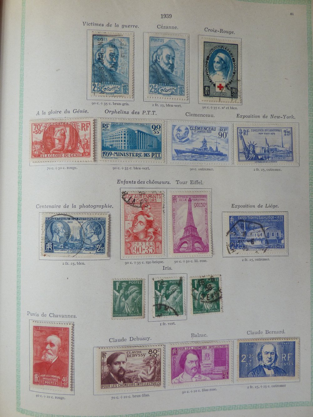 A collection of stamps from France in a Yvert & Tellier album, mint & used from 1853 to 1959 - Image 2 of 5
