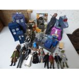 Qty of 'Doctor Who' memorabilia incl. 'K9', 'Tardis' x 2, talking 'Dalek' keyrings in original