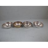 4 Indian silver pierced decorated bowls