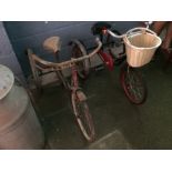 2 vintage child's tricycles
