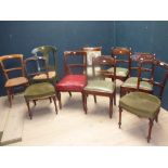 Victorian mahogany nursing chair & qty of mixed chairs etc.