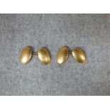 Pair of 18ct gold cufflinks, 8g