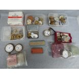 Qty of pocket watches, some watch parts & dashboard clocks