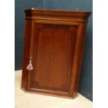 C19th oak corner cupboard 82H x 59W cm