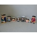 7 various Toby Jugs