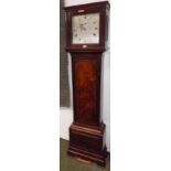 Georgian mahogany long case clock by 'Charles Bodle of London', 30 hour, with silvered dial and