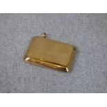 9ct gold card case by 'H. W. Ltd.' Birmingham, 31g