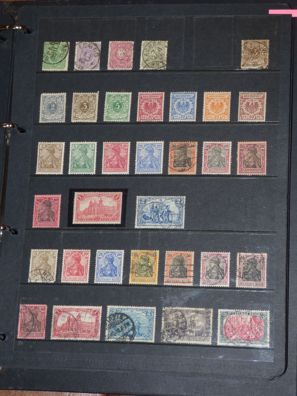 Folder containing a collection of stamps from the German Empire, mint & used from early issues & - Image 4 of 5