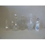 Qty of glass decanters etc.