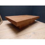 Contemporary stained pine style coffee table 24H x 122W cm