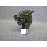 Singapore bronze stick handle in the form of a dragon head 7 cm L