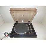 Dual 505-2 belt drive record player with pair of speakers Dynation & portable record player