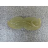 Chinese jade pendant with all over piercings 8cm x 3 x 2 cm