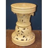 Glazed ceramic garden seat 49 cm H