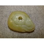 Chinese jade fish water pot 5 cm x 6 cm