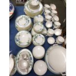 Royal Worcester dinner service 'Pastoral'. Quantity of glass animals and figures