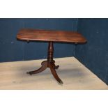 Victorian mahogany tilt top breakfast table, 70H x 102W cm (surface scratches/marks)